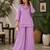 lavender color beads and siquence work silk blend salwar suit 