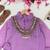 lavender color beads and siquence work silk blend salwar suit 