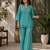 sky blue color beads and siquence work silk blend salwar suit 