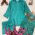 sky blue color beads and siquence work silk blend salwar suit 