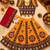 Yellow kutch work embroidered cotton mirrorwork chaniya choli set with dupatta