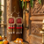 shubh labh door hanging  traditional red decorative hanging with pearl beads for home decor (pack of 2)