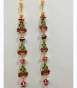 handmade decorative hanging  traditional wall hanging home temple door and home decoration (pack of 2)