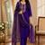 embroidered straight kurta set with pant & dupatta