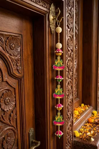 handmade decorative hanging  traditional wall hanging home temple door and home decoration (pack of 2)