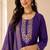embroidered straight kurta set with pant & dupatta