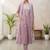 Women’s premium embroidered straight kurta set with pant & dupatta