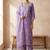 embroidered straight kurta set with pant & dupatta