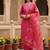 embroidered straight kurta set with pant & dupatta