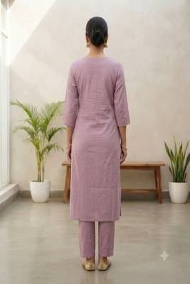 Women’s premium embroidered straight kurta set with pant & dupatta 2