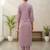 Women’s premium embroidered straight kurta set with pant & dupatta