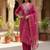 Women’s premium embroidered straight kurta set with pant & dupatta