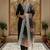 Women’s premium embroidered straight kurta set with pant & dupatta