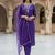 embroidered straight kurta set with pant & dupatta