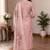 embroidered straight kurta set with pant & dupatta