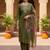 embroidered straight kurta set with pant & dupatta