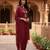 embroidered straight kurta set with pant & dupatta