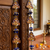 handmade lord ganesha door hanging decorative wall hanging blue pearl latkan toran for home decor (pack of 2)