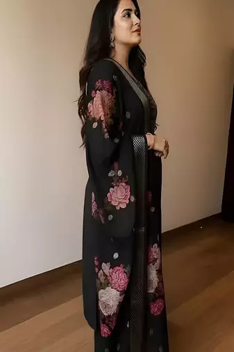 embroidered straight kurta set with pant & dupatta