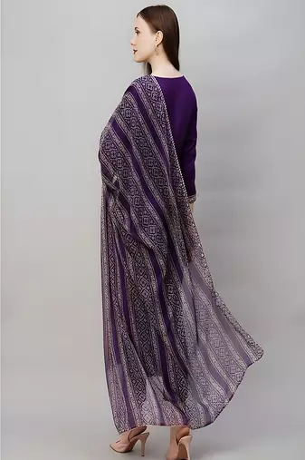 embroidered straight kurta set with pant & dupatta