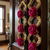 handmade decorative artificial rose door hanging with tassels floral toran home decoration (pack of 2)
