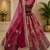 Rani Pink color Golden dabki handwork Real Mirror work Gotta Patti Embroidery lace work silk blend Lehenga Choli set  