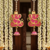 decorative lord ganesha mdf hanging with beads and traditional hanging toran for home decor (pack of 2)