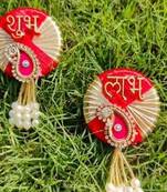 handmade decorative hanging  traditional wall hanging home temple decoration (pack of 2)