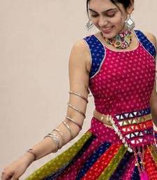 Multi Bandhej Print Georgette Navratri Lahenga Choli