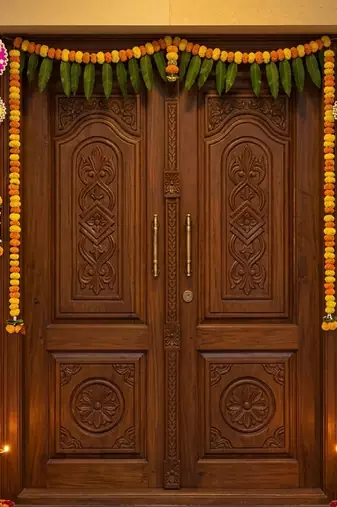 handmade decorative hanging  traditional wall hanging home temple door decoration (pack of 2 )