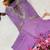lavender color sequence and zari work silk blend salwar suit