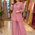 pink color sequence and zari work silk blend salwar suit
