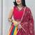 Rani Pink beautiful multi colour kadi Cotton Navratri Lahenga Choli Set