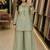 sea green color sequence and zari work silk blend salwar suit
