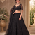 black color Sequence work Zari Motif Handwork Net Lehenga Choli set