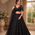 black color Sequence work Zari Motif Handwork Net Lehenga Choli set