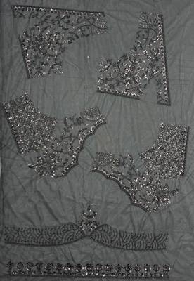 black color Sequence work Zari Motif Handwork Net Lehenga Choli set 5