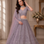 lavender color Sequence work Zari Motif Handwork Net Lehenga Choli set