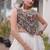 Navratri Roman Lehenga Choli - Coconut Gota & Kutchi Gamthi Embroidery - free size