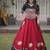 Navratri Roman Lehenga Choli - Lotus Gota Mirror Lace & Kutchi Gamthi Work - free size