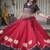 Navratri Roman Lehenga Choli - Lotus Gota Mirror Lace & Kutchi Gamthi Work - free size