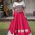 Navratri Roman Lehenga Choli - Lotus Gota Mirror Lace & Kutchi Gamthi Work - free size