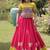 Navratri Roman Lehenga Choli - Lotus Gota Mirror Lace & Kutchi Gamthi Work - free size