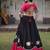 Navratri Roman Lehenga Choli - Lotus Gota Mirror Lace & Kutchi Gamthi Work - free size