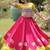 Navratri Roman Lehenga Choli - Lotus Gota Mirror Lace & Kutchi Gamthi Work - free size