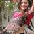 Navratri Roman Lehenga Choli - Lotus Gota Mirror Lace & Kutchi Gamthi Work - free size