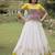 Navratri Roman Lehenga Choli - Lotus Gota Mirror Lace & Kutchi Gamthi Work - free size