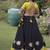 Navratri Roman Lehenga Choli - Lotus Gota Mirror Lace & Kutchi Gamthi Work - free size