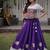 Navratri Roman Lehenga Choli - Lotus Gota Mirror Lace & Kutchi Gamthi Work - free size
