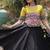 Navratri Roman Lehenga Choli - Lotus Gota Mirror Lace & Kutchi Gamthi Work - free size
